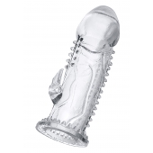 Прозрачная насадка на пенис с шипиками и коготком - 13,5 см. - A-toys - в Сыктывкаре купить с доставкой