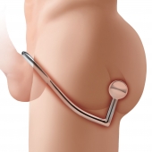 Кольцо на пенис с анальным стимулятором Stainless Steel Anal Hook   Cock Ring - BlueLine - в Сыктывкаре купить с доставкой