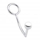 Кольцо на пенис с анальным стимулятором Stainless Steel Anal Hook   Cock Ring - BlueLine - в Сыктывкаре купить с доставкой