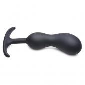 Черный массажер простаты с утяжелителями Premium Silicone Weighted Prostate Plug Large - 18,8 см. - XR Brands - в Сыктывкаре купить с доставкой