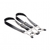 Ремни с зажимами для половых губ Spread Labia Spreader Straps with Clamps - XR Brands - купить с доставкой в Сыктывкаре
