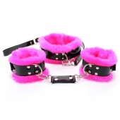 Набор с розовым мехом BDSM Light - БДСМ Арсенал - купить с доставкой в Сыктывкаре