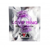 Фиолетовое виброкольцо с двумя вибропульками - Toyfa Basic - в Сыктывкаре купить с доставкой