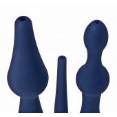 Набор из 3 универсальных насадок для анального душа Universal 3 Piece Silicone Enema Attachment Set - XR Brands - купить с доставкой в Сыктывкаре