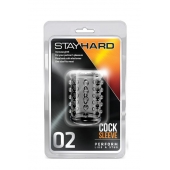 Прозрачная насадка на пенис с шишечками STAY HARD COCK SLEEVE 02 CLEAR - Blush Novelties - в Сыктывкаре купить с доставкой