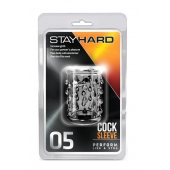 Прозрачная насадка с капельками STAY HARD COCK SLEEVE 05 CLEAR - Blush Novelties - в Сыктывкаре купить с доставкой