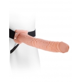 Фаллопротез телесного цвета Hollow Strap-On - 29 см. - Pipedream - купить с доставкой в Сыктывкаре