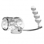 Прозрачная насадка на пенис и мошонку с анальным стимулятором Rilley - Baile - в Сыктывкаре купить с доставкой