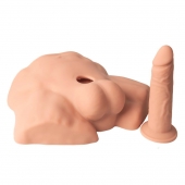 Карамельный мужской полуторс с фаллоимитатором SILEXD Apollo S 7 - Adrien Lastic