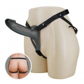 Черный полый мужской страпон London - 16,8 см. - Baile - купить с доставкой в Сыктывкаре