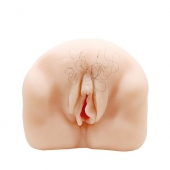 Телесный мастурбатор-вагина с оволосением и вибрацией - Baile - в Сыктывкаре купить с доставкой