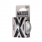 Черные утолщенные презервативы MAXUS Extra Strong с железным кейсом - 3 шт. - Maxus - купить с доставкой в Сыктывкаре