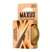 Точечные презервативы MAXUS 2000 Amazing Dots с железным кейсом - 3 шт. - Maxus - купить с доставкой в Сыктывкаре