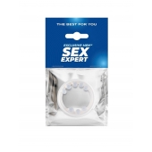 Эрекционное кольцо со стимулирующими шариками сверху и снизу - Sex Expert - в Сыктывкаре купить с доставкой