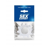 Прозрачное эрекционное кольцо со стимулирующими шариками - Sex Expert - в Сыктывкаре купить с доставкой