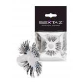 Эластичное эрекционное кольцо с черными «ресничками» - Sextaz - в Сыктывкаре купить с доставкой