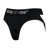 Черные трусики для насадок Heroine Lingerie Harness - size XL - Strap-on-me - купить с доставкой в Сыктывкаре