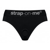 Черные трусики для насадок Heroine Lingerie Harness - size XL - Strap-on-me - купить с доставкой в Сыктывкаре