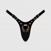 Черный пояс для фиксации насадок Strap-On-Me Leatherette Harness Fabulous - Strap-on-me - купить с доставкой в Сыктывкаре