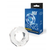 Прозрачное эрекционное кольцо в форме гайки - Sex Expert - в Сыктывкаре купить с доставкой