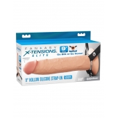 Телесный пустотелый фаллопротез 9’’ Hollow Silicone Strap-On - 24,1 см. - Pipedream - купить с доставкой в Сыктывкаре