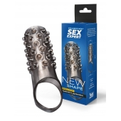 Дымчатая насадка на пенис с выпуклостями - 12 см. - Sex Expert - в Сыктывкаре купить с доставкой