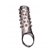 Дымчатая насадка на пенис с выпуклостями - 11 см. - Sex Expert - в Сыктывкаре купить с доставкой