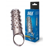 Дымчатая насадка на пенис с шипами и выпуклостями - 12 см. - Sex Expert - в Сыктывкаре купить с доставкой