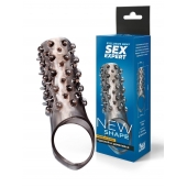 Дымчатая насадка на пенис с шипами и выпуклостями - 12,5 см. - Sex Expert - в Сыктывкаре купить с доставкой