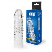 Прозрачная закрытая насадка на пенис - 17 см. - Sex Expert - в Сыктывкаре купить с доставкой