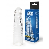 Прозрачная закрытая насадка на член - 15 см. - Sex Expert - в Сыктывкаре купить с доставкой