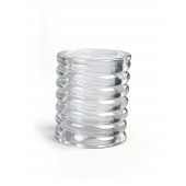 Прозрачная сквозная насадка на пенис с ребрышками - Sex Expert - в Сыктывкаре купить с доставкой