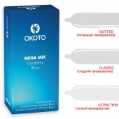 Презервативы OKOTO Mega Mix - 18 шт. - Sitabella - купить с доставкой в Сыктывкаре