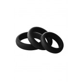 Набор из 3 черных эрекционных колец Smooth Silicone Cockring Pack - Dream Toys - в Сыктывкаре купить с доставкой