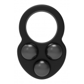 Черное эрекционное кольцо с утяжелителями - Dream Toys - в Сыктывкаре купить с доставкой