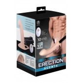 Телесный полый страпон с вибрацией Erection Agents - 24,1 см. - NMC - купить с доставкой в Сыктывкаре