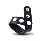 Черное эрекционное кольцо на кнопках - Blush Novelties - в Сыктывкаре купить с доставкой