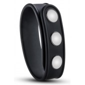 Черное эрекционное кольцо на кнопках - Blush Novelties - в Сыктывкаре купить с доставкой