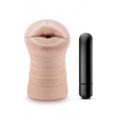 Телесный мастурбатор-ротик Nicole Vibrating Masturbator - Blush Novelties - в Сыктывкаре купить с доставкой