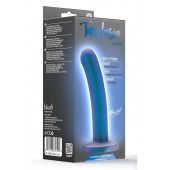 Синяя насадка с гладкой поверхностью Surrender 5.75 Inch Intermediate Pegging Dildo - 14,6 см. - Blush Novelties - купить с доставкой в Сыктывкаре