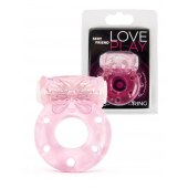 Розовое эрекционное виброкольцо с бабочкой - 1137 - в Сыктывкаре купить с доставкой