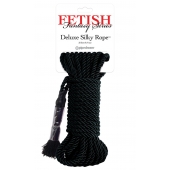 Черная веревка для фиксации Deluxe Silky Rope - 9,75 м. - Pipedream - купить с доставкой в Сыктывкаре