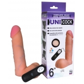 Фаллическая насадка Харнесс UNICOCK 6  с вибрацией - 18 см. - LOVETOY (А-Полимер) - купить с доставкой в Сыктывкаре