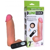 Фаллическая насадка Харнесс UNICOCK 7  с вибрацией - 19 см. - LOVETOY (А-Полимер) - купить с доставкой в Сыктывкаре