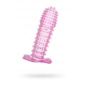 Гелевая розовая насадка с шипами - 12 см. - Toyfa Basic - в Сыктывкаре купить с доставкой