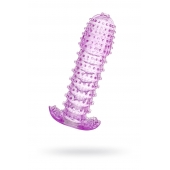 Гелевая фиолетовая насадка с шипами - 12 см. - Toyfa Basic - в Сыктывкаре купить с доставкой