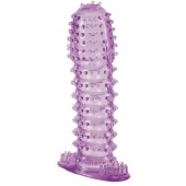 Гелевая фиолетовая насадка с шипами - 12 см. - Toyfa Basic - в Сыктывкаре купить с доставкой