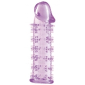 Гелевая фиолетовая насадка на фаллос с шипами - 12 см. - Toyfa Basic - в Сыктывкаре купить с доставкой