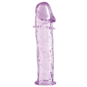 Гладкая фиолетовая насадка с усиками под головкой - 12,5 см. - Toyfa Basic - в Сыктывкаре купить с доставкой