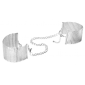 Серебристые наручники-браслеты Desir Metallique Handcuffs - Bijoux Indiscrets - купить с доставкой в Сыктывкаре